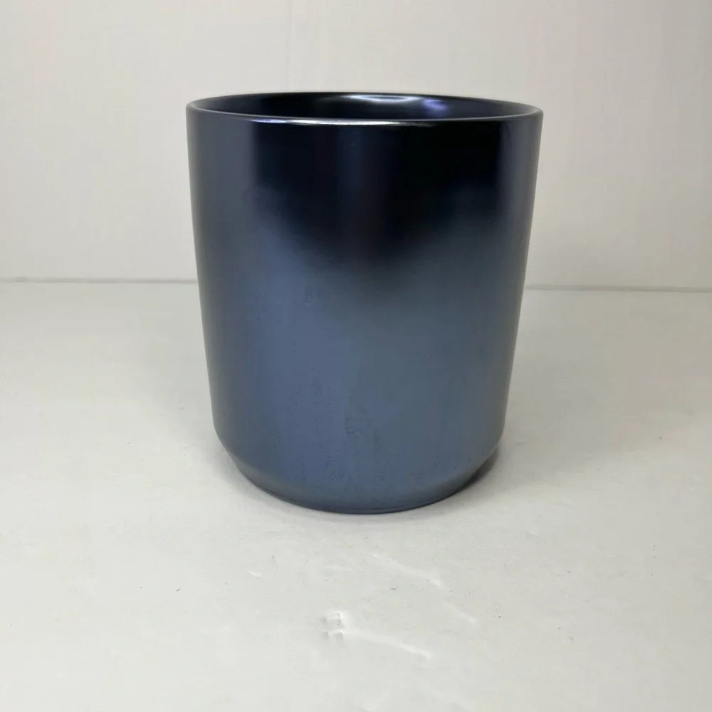 Starbucks Blue Iridescent Embossed Mermaid Logo Tumbler Mug Cup No Handle 8 oz‎
